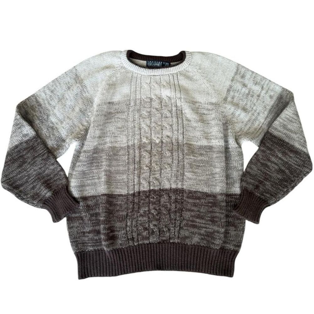 Vintage New Dead Stock 90s Sweater Graphix Stardust Cable Knit Sweater 3XL